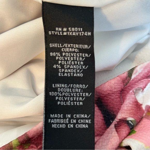 Jax black label size 10 pink purple 
Floral-Print Cold-Shoulder Sheath Dress - Picture 14 of 14